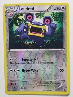 REVERSE HOLO Loudred 106/135 LP / VLP - Plasma Storm Pokemon Card Aya Kusube Art - Image 1