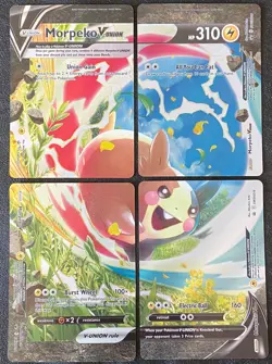 Morpeko V-Union SWSH215 216 217 218 - Black Star Promos (2022) - 4 Card NM - Image 1