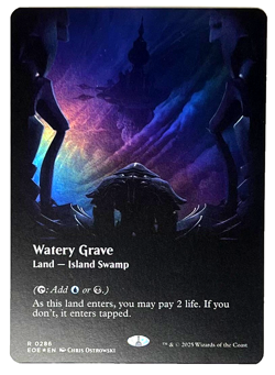 MTG Edge of Eternities - Watery Grave #286 (R BORDERLESS HOLO FOIL) M/NM - Image 1