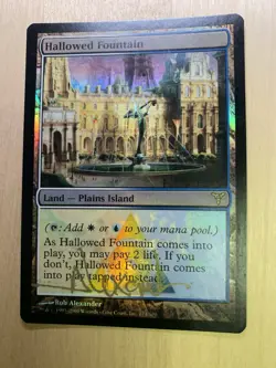 MTG Hallowed Fountain SIGNED FOIL Dissension Magic The Gathering LP - Image 1