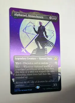 MTG Edge of Eternities - Alpharael, Stonechosen M BORDERLESS HOLO FOIL #292 M/NM - Image 2