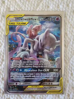 Pokemon TCG Mewtwo & Mew GX SM191 Promo Holo Tag Team - Image 1