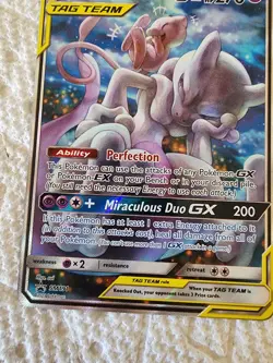 Pokemon TCG Mewtwo & Mew GX SM191 Promo Holo Tag Team - Image 5