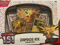 Pokemon TCG Scarlet & Violet 151 Zapdos ex Collection Box - NEW, FACTORY SEALED - Image 1