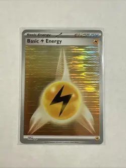 Basic Lightning Energy SVE 020 Holo Pattern Pokemon White Flare & Black Bolt - Image 1