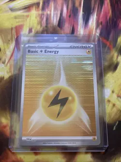 Basic Lightning Energy SVE 020 Holo Pattern Pokemon White Flare & Black Bolt - Image 1