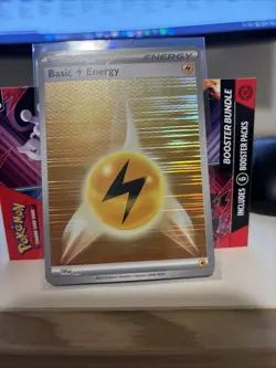 Basic Lightning Energy SVE 020 Holo Pattern Pokemon White Flare & Black Bolt - Image 1