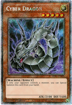 YuGiOh! Cyber Dragon - RA03-EN155 - Platinum Secret Rare 1st Edition - NM/M - Image 2