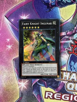 (YBL) Yugioh Fairy Knight Ingunar LVAL-EN055 Super Rare 1st Ed LP - Image 1