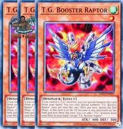 Yugioh! 3x T.G. Booster Raptor OP23-EN019 Common NM - Image 1