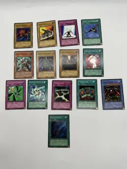 14 Yugioh TCG 1996 Card Lot - All 1st Edition Cards - 1 Holo Black Pendant MINT - Image 1