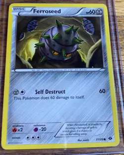 Ferroseed 77/99 Next Destinies Pokemon TCG trading card - Image 1