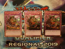 Yugioh Destructive Daruma Karma Cannon RA04-EN103 Quarter Century Secret NM x3 - Image 1