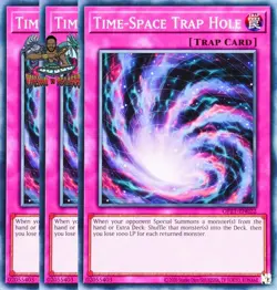 Yugioh! 3x Time-Space Trap Hole OP21-EN022 Common NM - Image 1
