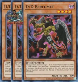 Yugioh! 3x D/D Berfomet OP19-EN007 Super Rare NM - Image 1