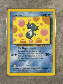 Horsea 62/111 Pokemon TCG Neo Genesis Vintage WOTC Card Regular (Light Play) 1 - Image 1