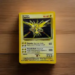 Pokemon TCG Zapdos Base Set Holo Unlimited Rare Card 16/102 WOTC LP - Image 1