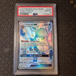 Glaceon GX Full Art Holo PSA 10 Pokemon Card. Hidden Fates SV55/SV94 - Image 1