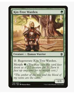 Kin-Tree Warden #139 Khans of Tarkir (KTK) Magic Card in Protective Sleeve - Image 1