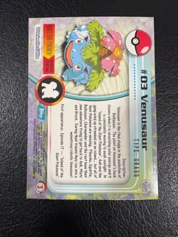 Pokemon 1999 Vintage Topps #03 Venusaur Rainbow Foil Pokemon Card - Image 2