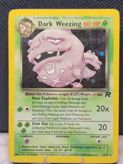Dark Weezing Pokemon Card 60 HP Rare 14/82 #110 Holographic - Image 1