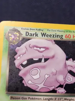 Dark Weezing Pokemon Card 60 HP Rare 14/82 #110 Holographic - Image 3