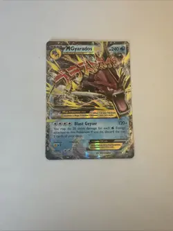 2016 Pokemon TCG Card XY Breakpoint Mega M Gyarados EX Ultra Rare Holo 27/122 - Image 1