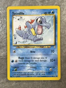 Totodile 80/111 Pokemon TCG Neo Genesis Vintage WOTC Card Regular (Light Play) - Image 1