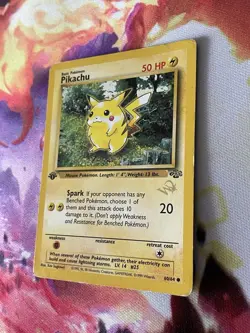 Pokemon Pikachu Card W Stamped 1st Edition WoTC Promo 60/64 LP - Image 2