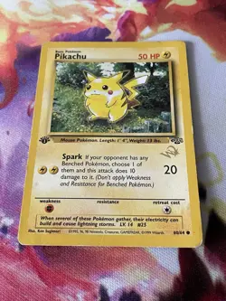 Pokemon Pikachu Card W Stamped 1st Edition WoTC Promo 60/64 LP - Image 4