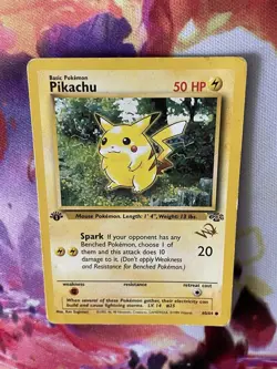 Pokemon Pikachu Card W Stamped 1st Edition WoTC Promo 60/64 LP - Image 5