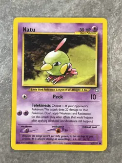 Natu 67/111 Pokemon TCG Neo Genesis Vintage WOTC Card Regular (Light Play) 2 - Image 1