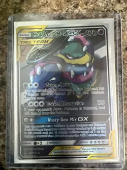 Muk & Alolan Muk GX Full Art Holo Card 197/214 Sm-Unbroken Bonds - Image 1
