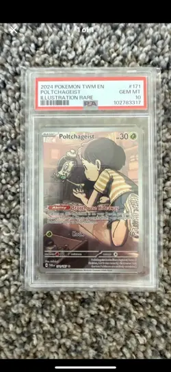 POLTCHAGEIST 171/167 | PSA 10 | Twilight Masquerade Full Art Graded Pokemon Card - Image 1