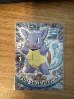 POKEMON Topps Card #08 WARTORTLE Non Holo Blue Logo NM TV Animation 1999! - Image 1