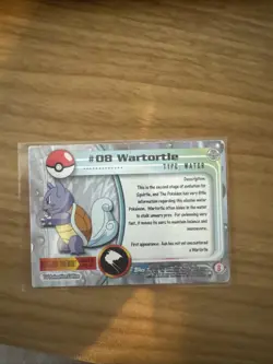 POKEMON Topps Card #08 WARTORTLE Non Holo Blue Logo NM TV Animation 1999! - Image 2