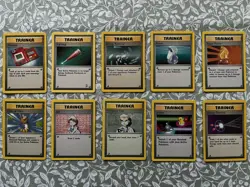 Base Set Pokemon Card Trainer Bundle 10 Cards Vintage - Image 1