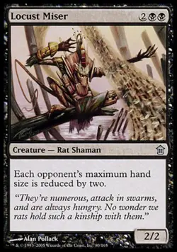 MTG English Locust Miser NM Normal Saviors of Kamigawa - Image 1