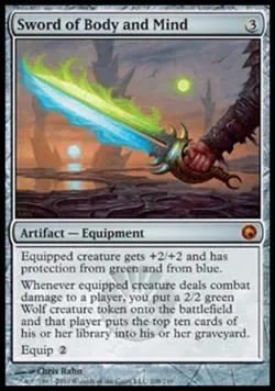 Sword of Body and Mind - Heavy Play MTG Scars of Mirrodin - Image 1