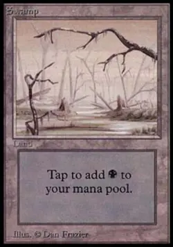 Swamp B - Heavy Play MTG Alpha - Image 1