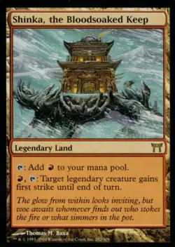 Shinka, the Bloodsoaked Keep - Heavy Play MTG Champions of Kamigawa - Image 1