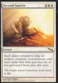 Second Sunrise - Heavy Play MTG Mirrodin - Image 1
