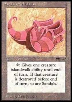 Sandals of Abdallah - Heavy Play MTG Arabian Nights - Image 1
