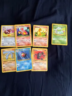 pokemon base set bulk lot charmander eevee bulbasaur and more over 50 cards - Image 1