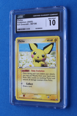 2005 POKEMON EX EMERALD PIKACHU 59/106 CGC 10 - Image 1