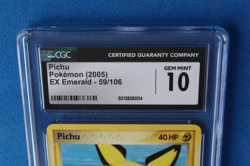 2005 POKEMON EX EMERALD PIKACHU 59/106 CGC 10 - Image 2