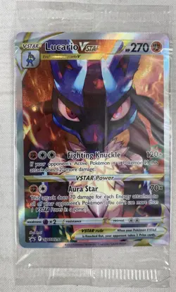 Pokemon Lucario VSTAR SWSH291 Holo Crown Zenith ETB Black Star Promo SEALED - Image 1