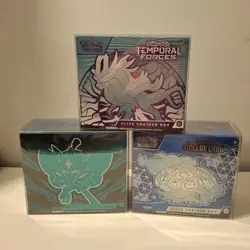 Pokemon ETB Lot of 3 Twilight Masquerade, Stellar Crown, Temporal Forces SEALED - Image 1