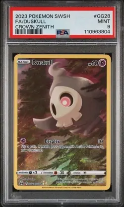 DUSKULL #GG28 PSA 9 • 2023 POKEMON SWORD & SHIELD CROWN ZENITH FULL ART MINT - Image 1