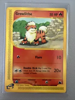 Pokemon Skyridge Growlithe 62/144 Common Never Played - Image 1